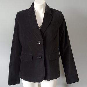 Lands' End Black Velvet Jacket